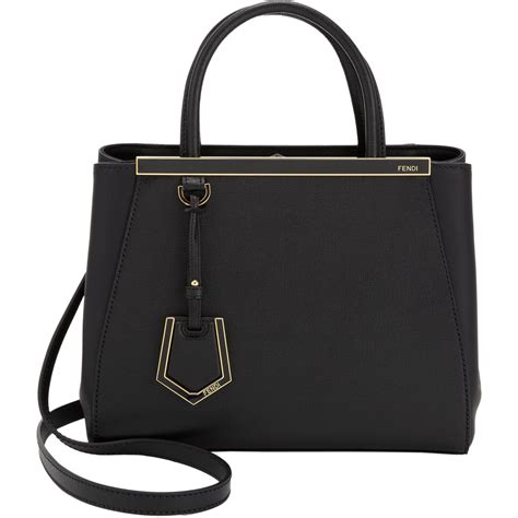 fendi petite 2jours handbag black coal|Fendi 2Jours Petite Satchel Bag, Black .